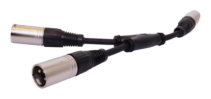 Redback 3 Pin XLR Y Adapter - Female to 2 x Male