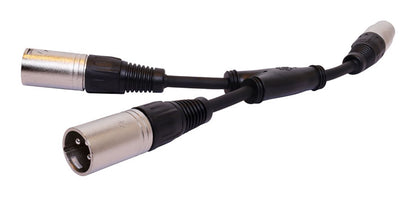 Redback 3 Pin XLR Y Adapter - Female to 2 x Male