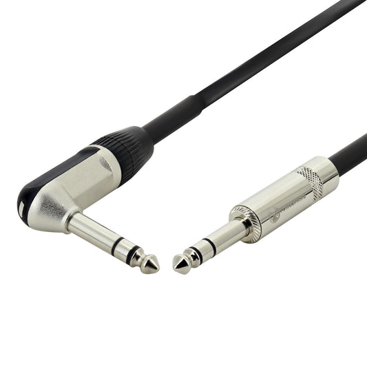 Balanced TRS Cable w/ Right-Angle Jack - 10m