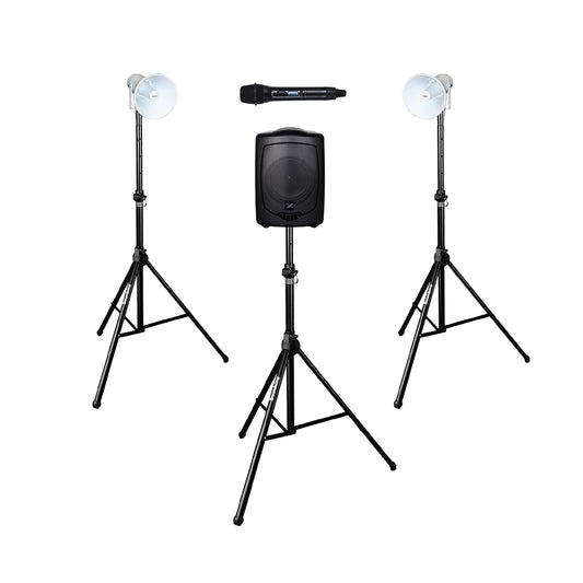 Hire - Sports Package 6.5" Portable Battery PA with Horn Speakers