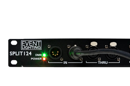 Event Lighting  SPLIT124 - 4-way DMX Splitter