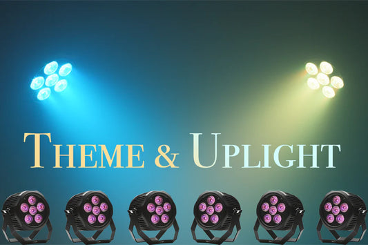 Hire - Theme Uplighting Battery or Powered PARCAN 6 Units by Event Lighting