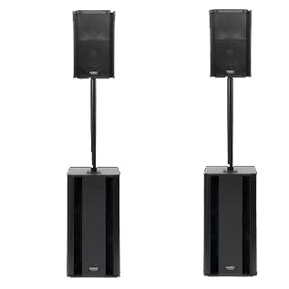 HIRE - QSC K10 Pair with KW181 Subwoofer With Mixing Console