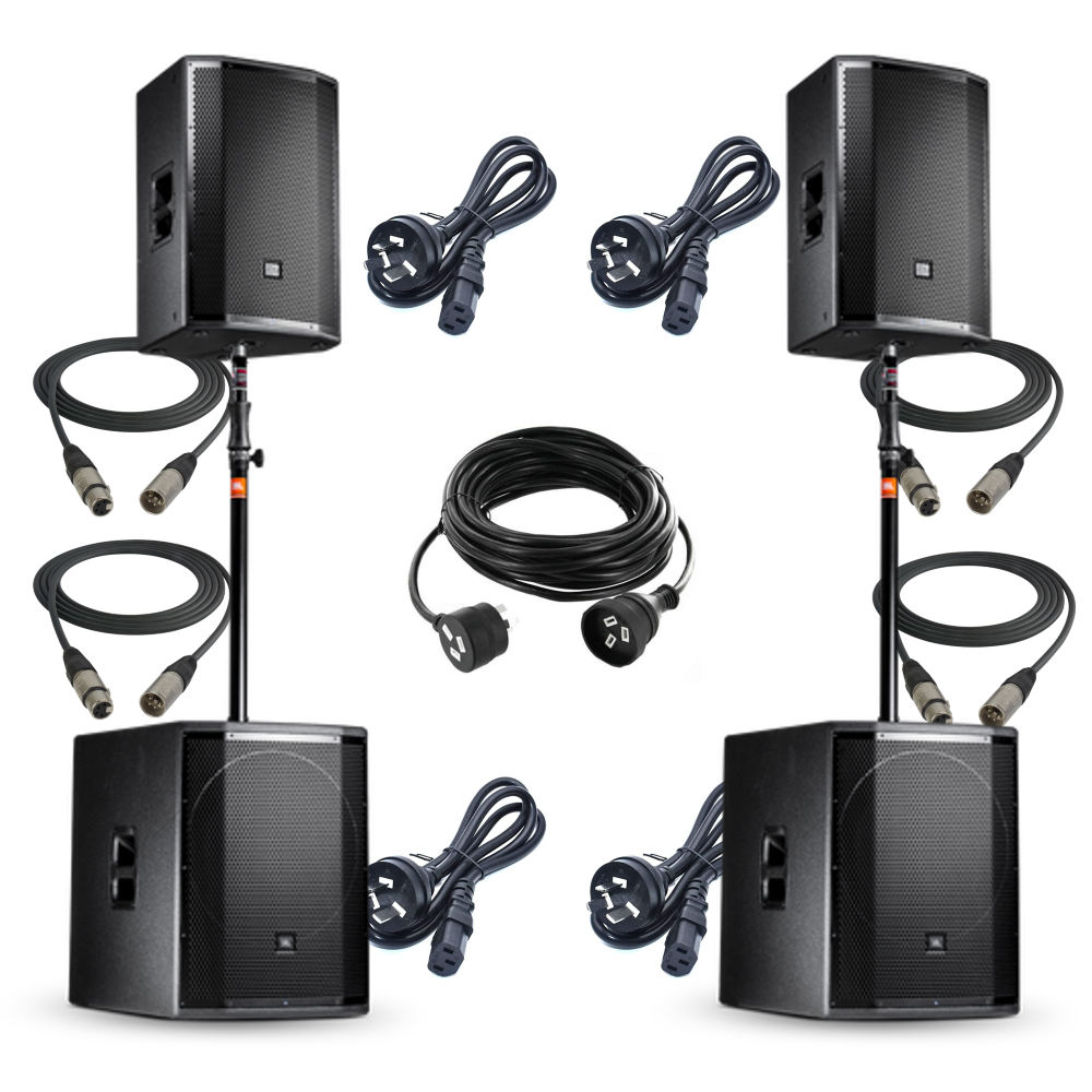 Hire - JBL x 2 PRX812 Speakers and 2 PRX718XLF Sub Pack