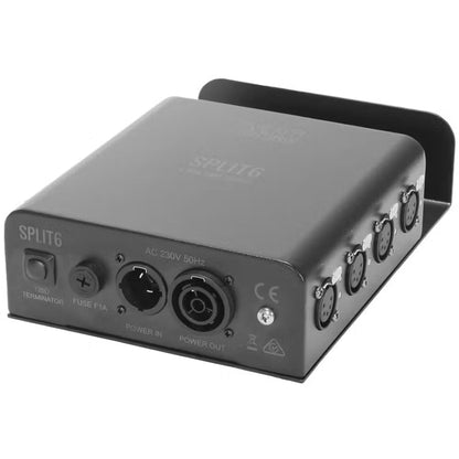 Event Lighting SPLIT6 6-Way Splitter w/ 5-Pin XLR In/Thru & 6 Outputs True1 In/Out