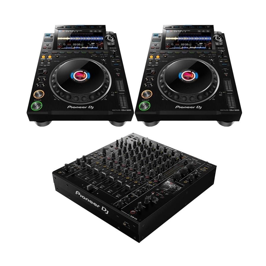 Hire - Pioneer Pro DJ Package w/ CDJ3000 Media Players & DJMV10 Mixer
