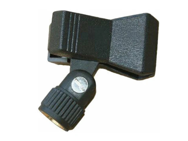 SoundKing  DE023 - Plastic Mic Clip - Spring Loaded. Used to attach a microphone to the mic stand. Also suitable for wireless mics
