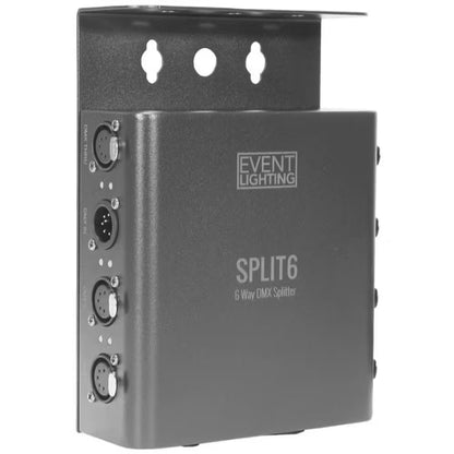 Event Lighting SPLIT6 6-Way Splitter w/ 5-Pin XLR In/Thru & 6 Outputs True1 In/Out