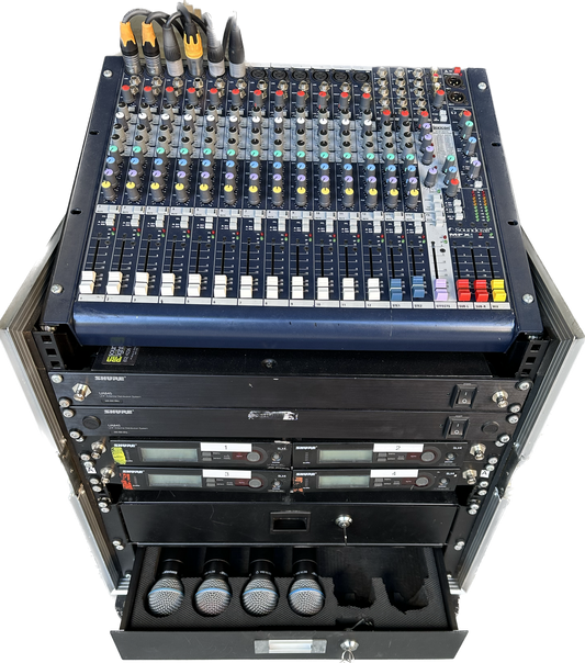 Hire - Soundcraft  EPM Mixer Rack with 4 x Shure Wireless Mic's