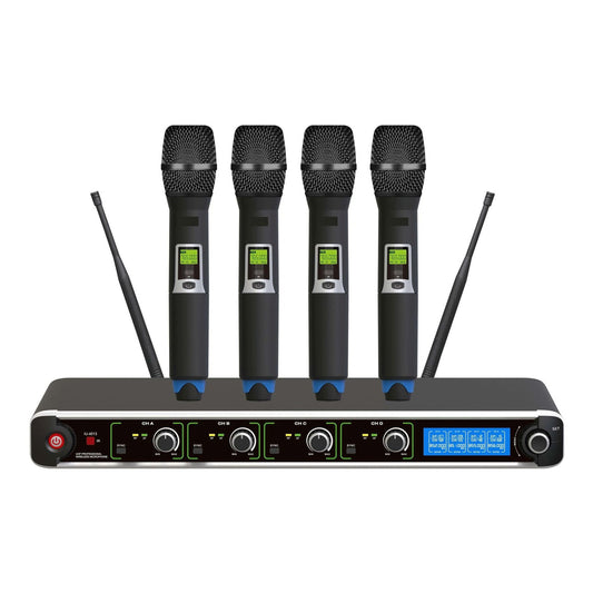 E-lektron IU-4013 Wireless Microphone System - 4 Handheld Vocal Mics