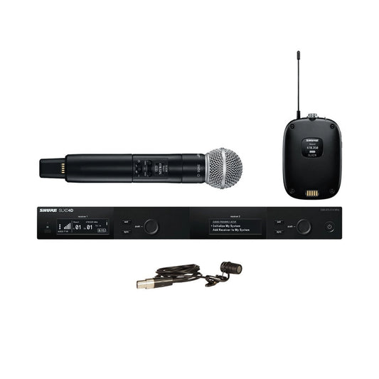 SHURE SHR-SLXD124DW5H7 Wireless Digital Mic System Dual Channel; SLXD1 Tx/WL185 &