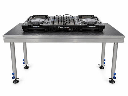 DJ TABLE  Portable stage panel 61cmx 122cm size, 60cm to 100cm high legs