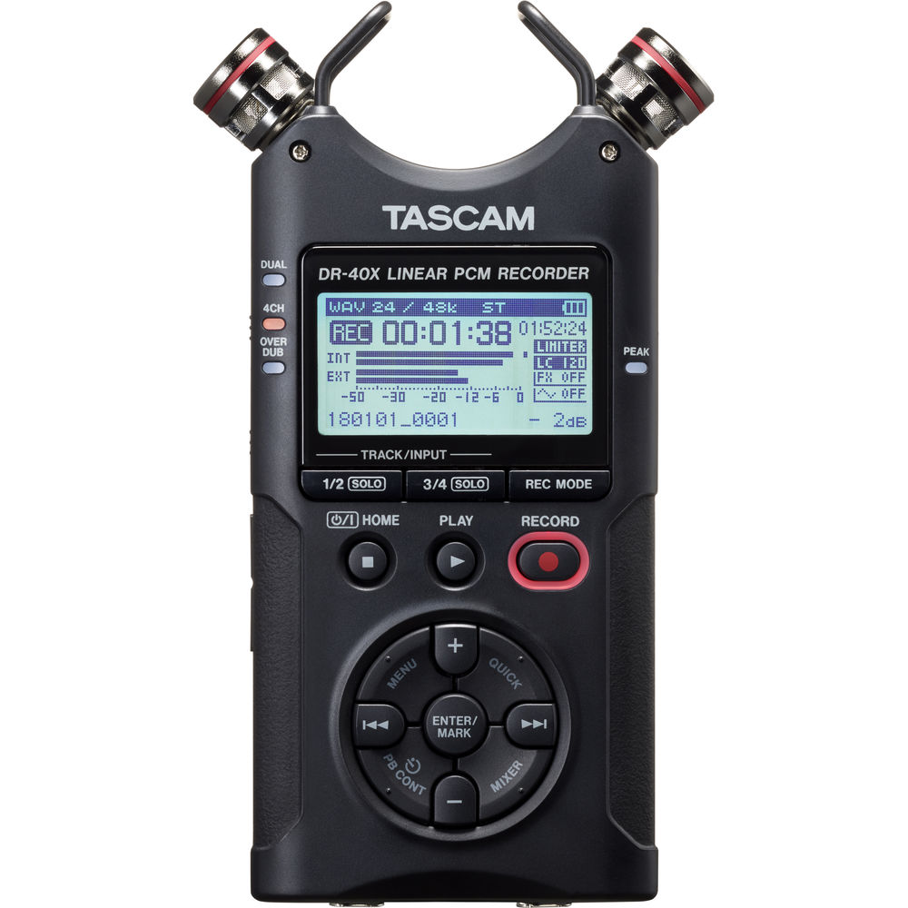 Tascam DR40X Handheld Digital Audio Recorder