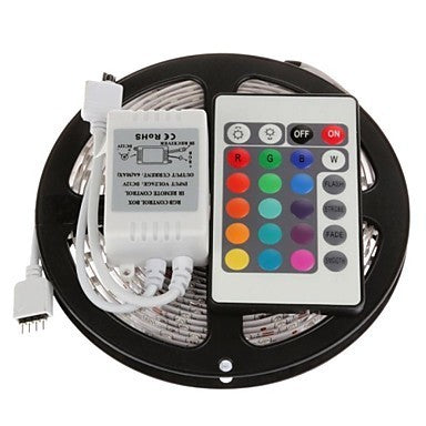 RGB LED Strip Light with 24Key Remote Controller (DC12V)