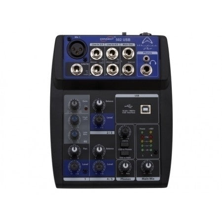 Wharfedale CONNECT502USB Connect502 Micro-Mixer With USB, 5 Inputs, 2 Outputs