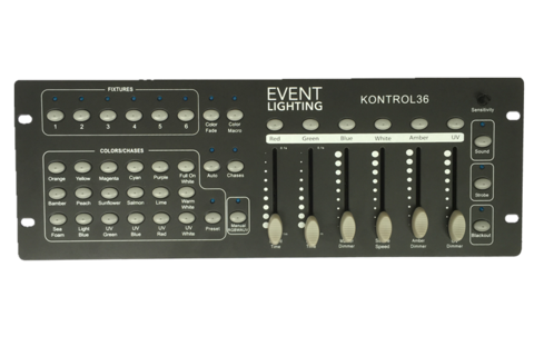 Event Lighting KONTROL36 - 6 x RGBWAU fixture DMX controller