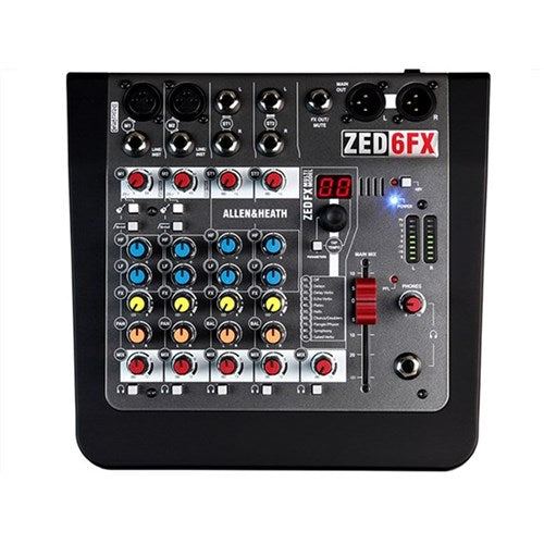 Allen & Heath ZED-6FX Compact 6-Input Analogue Mixer