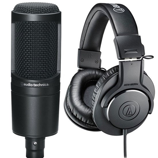 Audio Technica AT2020 & ATH M20x Studio Recording Combo Pack