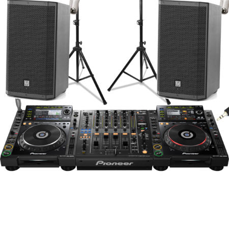 Hire DJ Club Pack  / CDJ2000NXS + EV 15” Speakers
