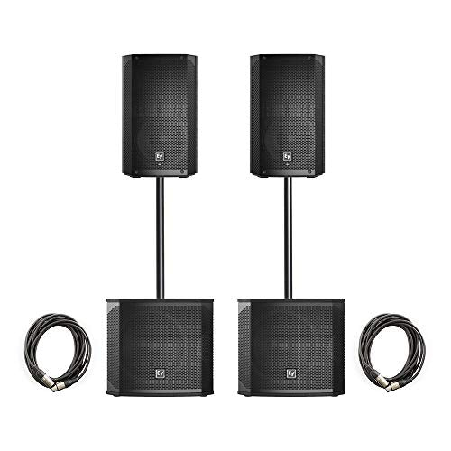 Electro Voice ELX200-10P Pair Active Speakers with ELX200 12" Subs Package