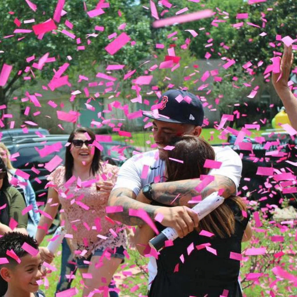 Gender Reveal Pink Holi & Pink Confetti Shooter for Girl