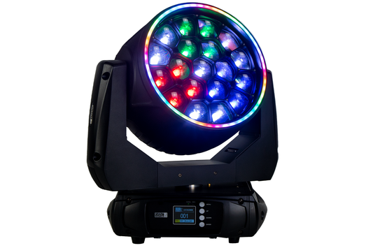 Event Lighting LM19X20BER - 19x 20W RGBW Zoom Wash Head with Pixel Control and Ring Light
