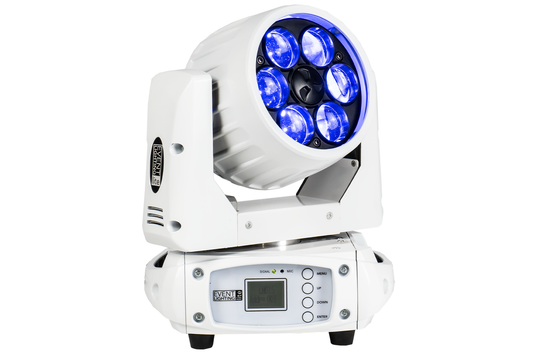 Event Lighting Lite LM6X15W - 6x 15W LED RGBW Zoom Wash Moving Head (White)