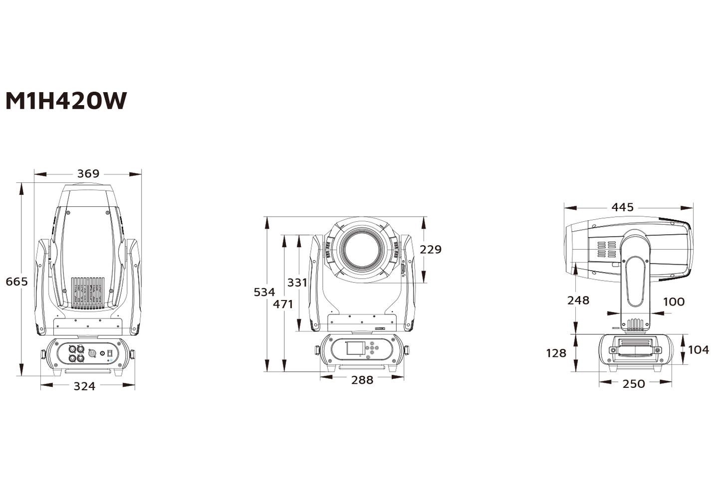 Event Lighting M1H420W - 420W LED Hybrid Moving Head with CMY, CTO and Zoom