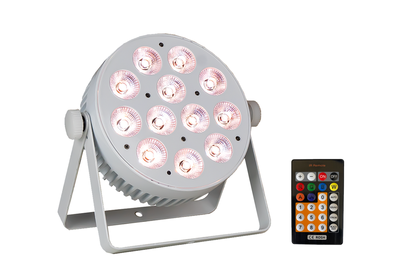 Event Lighting PAR12X12L-WH - Indoor Lite Par with 12 x 12W RGBWAU LEDs (White Housing)