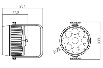 Event Lighting PAR9X12H-IP - Outdoor Pro Par with 9 x 12W RGBWAU LEDs