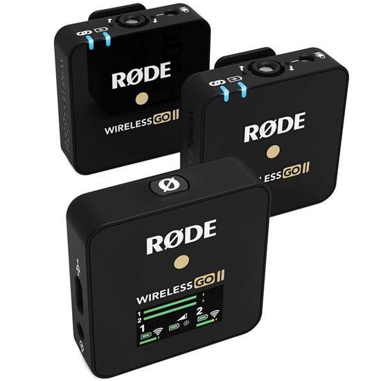 Rode Wireless GO II Dual Compact Wireless Mic System (Black)