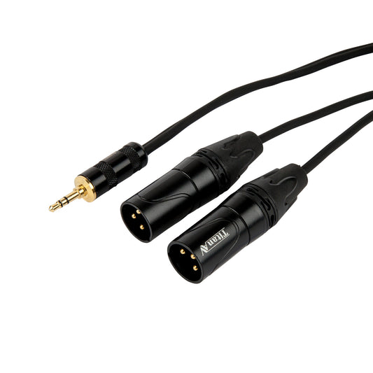 Dynalink 2m Link Cable 3.5mm Stereo Jack to 2 XLR Male Balanced Plug