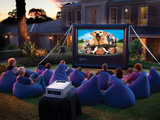 Hire - Giant Inflatable Projector Screen  6m x 4m Movie Theatre Cinema Home Backyard with projector