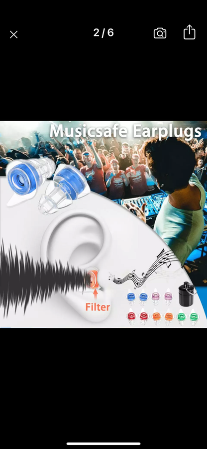 Professional Music Earplugs for Noise Reduction for Bands ,DJ or Sleep