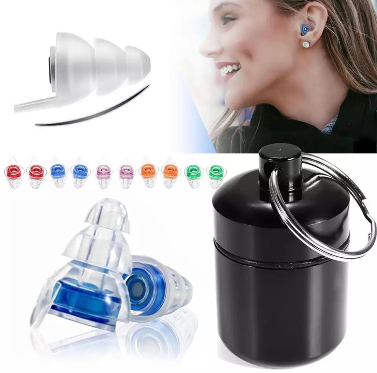 Professional Music Earplugs for Noise Reduction for Bands ,DJ or Sleep