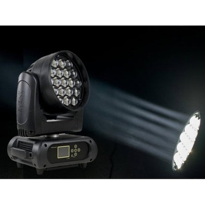 Hire - Event Lighting M19W15RGBW Moving Head Zoom Wash 19X15W RGBW LEDs Pixel Control And 5-36 Degree Zoom