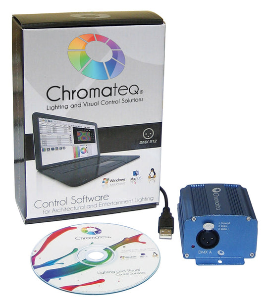 CHROMATEQ LP128 COMPUTER BASED DMX CONTROLLER WITH SOFTWARE