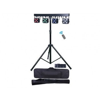 PARBAR4QUAD - Par Bar with 4 Heads of 5x 8W RGBW and Wireless Foot Controller