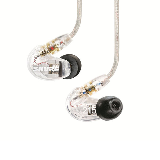 Shure SE215 In Ear Sound Isolation Earphones (Clear)