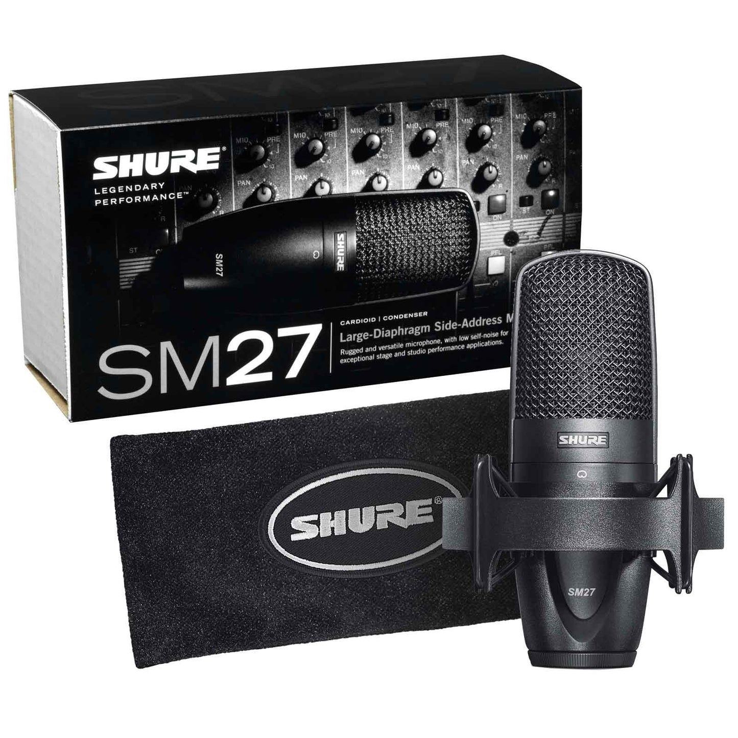 Shure SHR-SM27 Microphone Studio Condenser Cardioid;